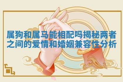属狗和属马能相配吗揭秘两者之间的爱情和婚姻兼容性分析