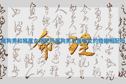 属狗男和猴属女相配吗 属狗男与属猴女的婚姻相配吗