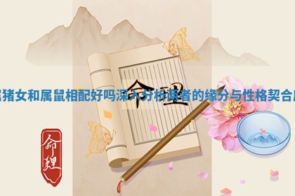 属猪女和属鼠相配好吗深入分析两者的缘分与性格契合度 属猪女和属鼠相配好吗深入分析两者的缘分与性格契合度