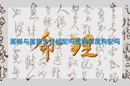 属猴与属狗生肖相配吗_属猴和属狗配吗