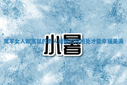 属羊女人和属鼠的男人婚姻如何相处才能幸福美满