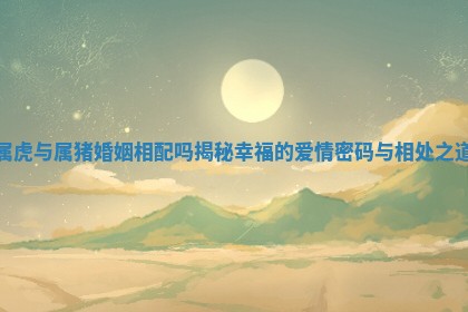 属虎与属猪婚姻相配吗揭秘幸福的爱情密码与相处之道 属虎与属猪婚姻相配吗揭秘幸福的爱情密码与相处之道