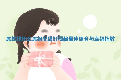 属蛇找什么属相配偶好揭秘最佳组合与幸福指数