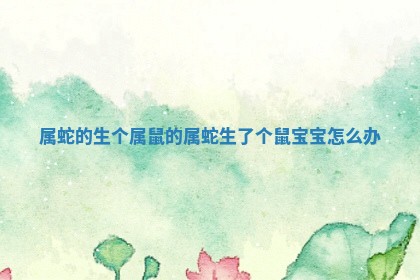 属蛇的生个属鼠的_属蛇生了个鼠宝宝怎么办