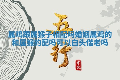 属鸡跟属猴子相配吗婚姻 属鸡的和属猴的配吗可以白头偕老吗