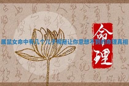 属鼠女命中有几个儿子揭秘让你意想不到的命理真相