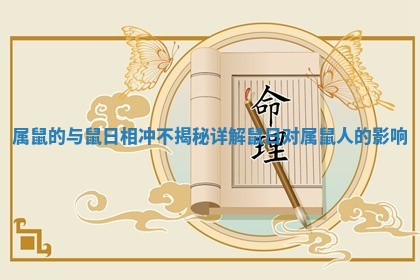 属鼠的与鼠日相冲不揭秘详解鼠日对属鼠人的影响