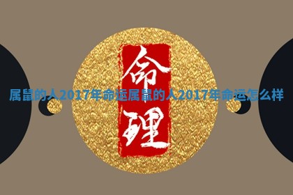 属鼠的人2017年命运 属鼠的人2017年命运怎么样