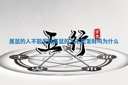 属鼠的人不能发财 属鼠的人不能发财吗为什么