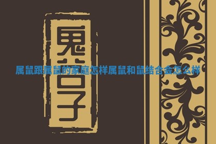 属鼠跟属鼠的家庭怎样_属鼠和鼠结合会怎么样