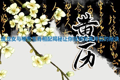 属龙女与哪些生肖相配揭秘让你找到完美伴侣的秘诀
