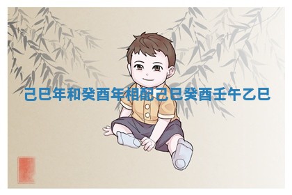 己巳年和癸酉年相配_己巳癸酉壬午乙巳