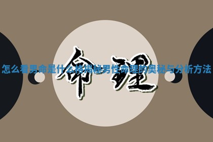 怎么看男命是什么格揭秘男性命理的奥秘与分析方法