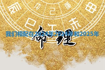 我们相配在2024年 2024年和2025年