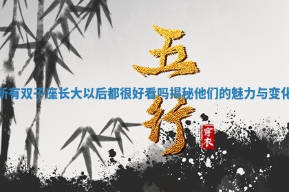 所有双子座长大以后都很好看吗揭秘他们的魅力与变化