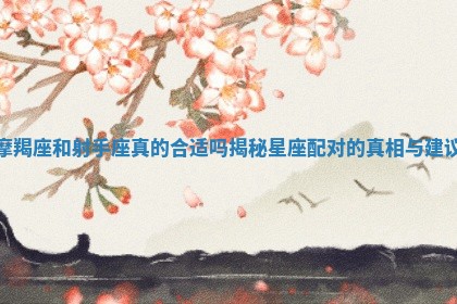 摩羯座和射手座真的合适吗揭秘星座配对的真相与建议 摩羯座和射手座真的合适吗揭秘星座配对的真相与建议