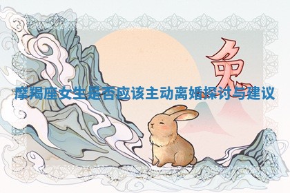 摩羯座女生是否应该主动离婚探讨与建议