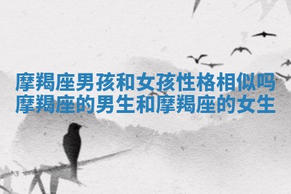 摩羯座男孩和女孩性格相似吗_摩羯座的男生和摩羯座的女生