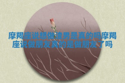 摩羯座说想做渣男是真的吗_摩羯座说做朋友真的是做朋友了吗 摩羯座说想做渣男是真的吗_摩羯座说做朋友真的是做朋友了吗