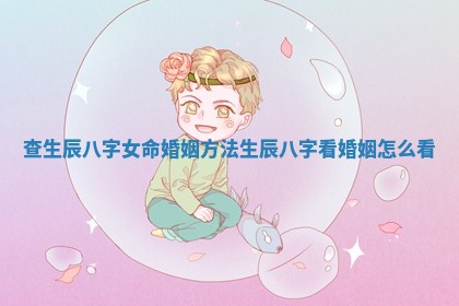 查生辰八字女命婚姻方法_生辰八字看婚姻怎么看