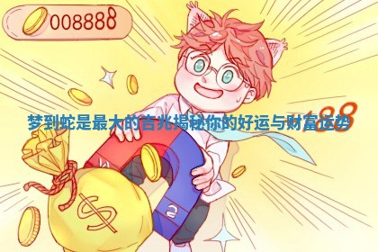 梦到蛇是最大的吉兆揭秘你的好运与财富运势