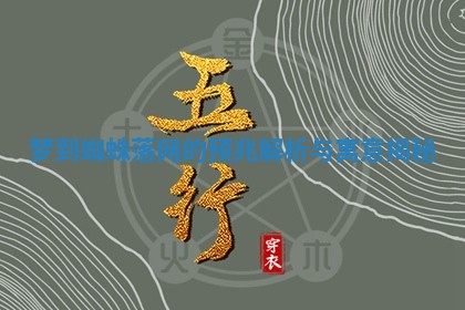 梦到蜘蛛落网的预兆解析与寓意揭秘