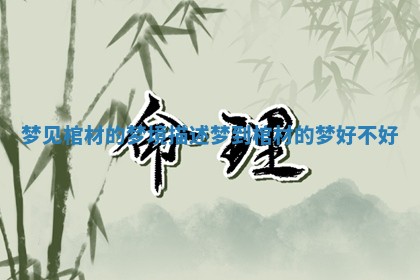 梦见棺材的梦境描述_梦到棺材的梦好不好