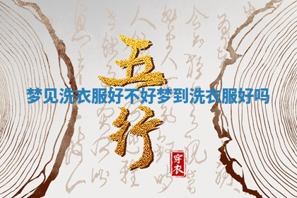 梦见洗衣服好不好 梦到洗衣服好吗