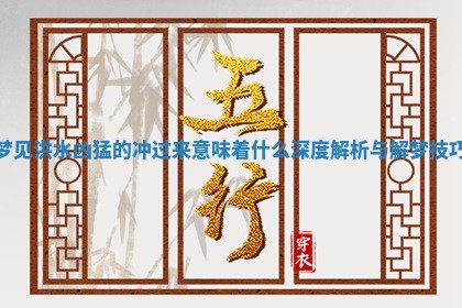 梦见洪水凶猛的冲过来意味着什么深度解析与解梦技巧