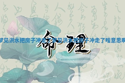 梦见洪水把房子冲走了_梦见洪水把房子冲走了啥意思啊