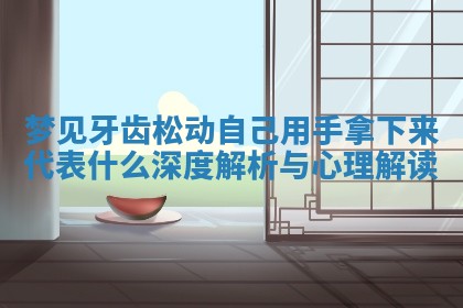 梦见牙齿松动自己用手拿下来代表什么深度解析与心理解读