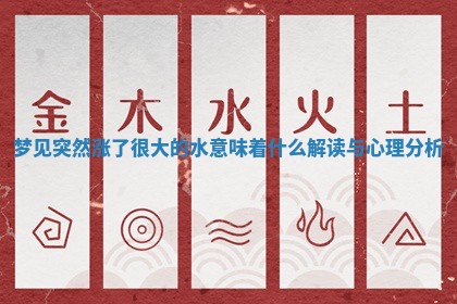 梦见突然涨了很大的水意味着什么解读与心理分析