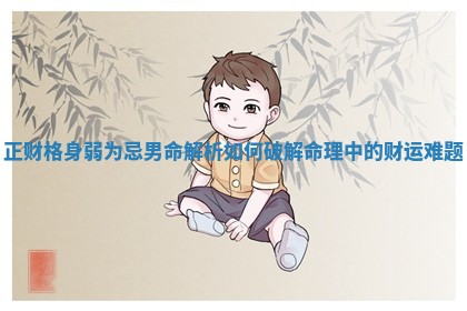 正财格身弱为忌男命解析如何破解命理中的财运难题