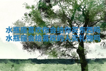 水瓶座喜欢你会给你买东西吗_水瓶座会给喜欢的人买礼物吗