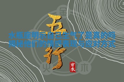 水瓶座明示自己生气了是真的吗揭秘他们的情感表现与应对方式