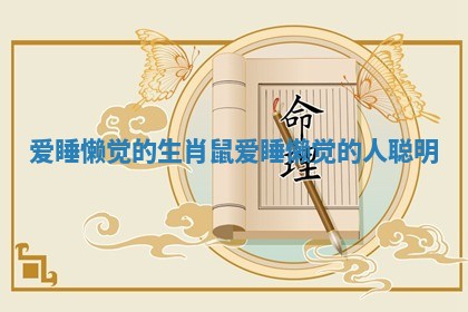 爱睡懒觉的生肖鼠 爱睡懒觉的人聪明