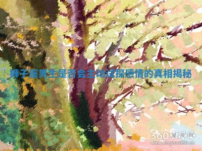 狮子座男生是否会主动试探感情的真相揭秘