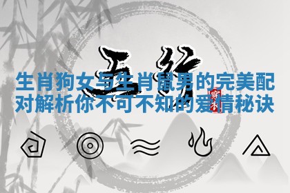 生肖狗女与生肖鼠男的完美配对解析你不可不知的爱情秘诀 生肖狗女与生肖鼠男的完美配对解析你不可不知的爱情秘诀