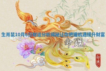 生肖鼠10月6日财运分析揭秘让你把握机遇提升财富 生肖鼠10月6日财运分析揭秘让你把握机遇提升财富