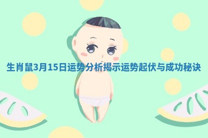 生肖鼠3月15日运势分析揭示运势起伏与成功秘诀