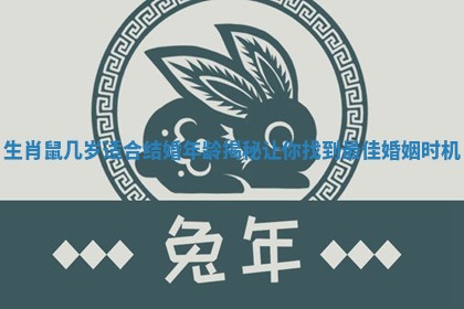 生肖鼠几岁适合结婚年龄揭秘让你找到最佳婚姻时机 生肖鼠几岁适合结婚年龄揭秘让你找到最佳婚姻时机
