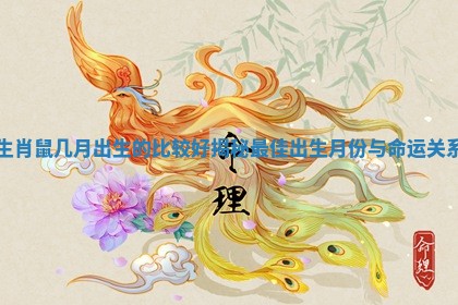 生肖鼠几月出生的比较好揭秘最佳出生月份与命运关系