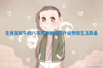 生肖鼠和牛的八字揭秘如何提升运势和生活质量 生肖鼠和牛的八字揭秘如何提升运势和生活质量