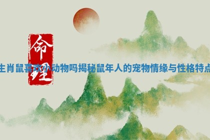 生肖鼠喜欢小动物吗揭秘鼠年人的宠物情缘与性格特点