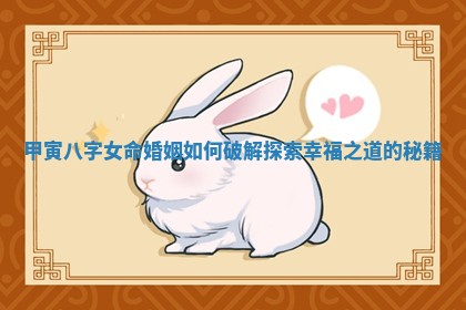 甲寅八字女命婚姻如何破解探索幸福之道的秘籍