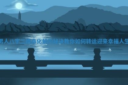 男人八字二婚命化解的秘诀教你如何转运迎来幸福人生