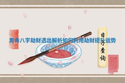 男命八字劫财透出解析 如何利用劫财提升运势