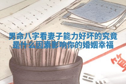 男命八字看妻子能力好坏的究竟是什么因素影响你的婚姻幸福 男命八字看妻子能力好坏的究竟是什么因素影响你的婚姻幸福