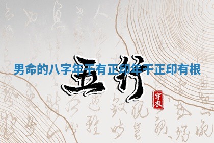 男命的八字年干有正印 年干正印有根