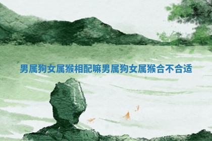 男属狗女属猴相配嘛_男属狗女属猴合不合适